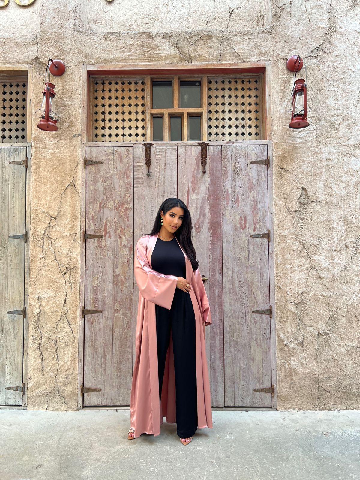 Shiny Pink Abaya