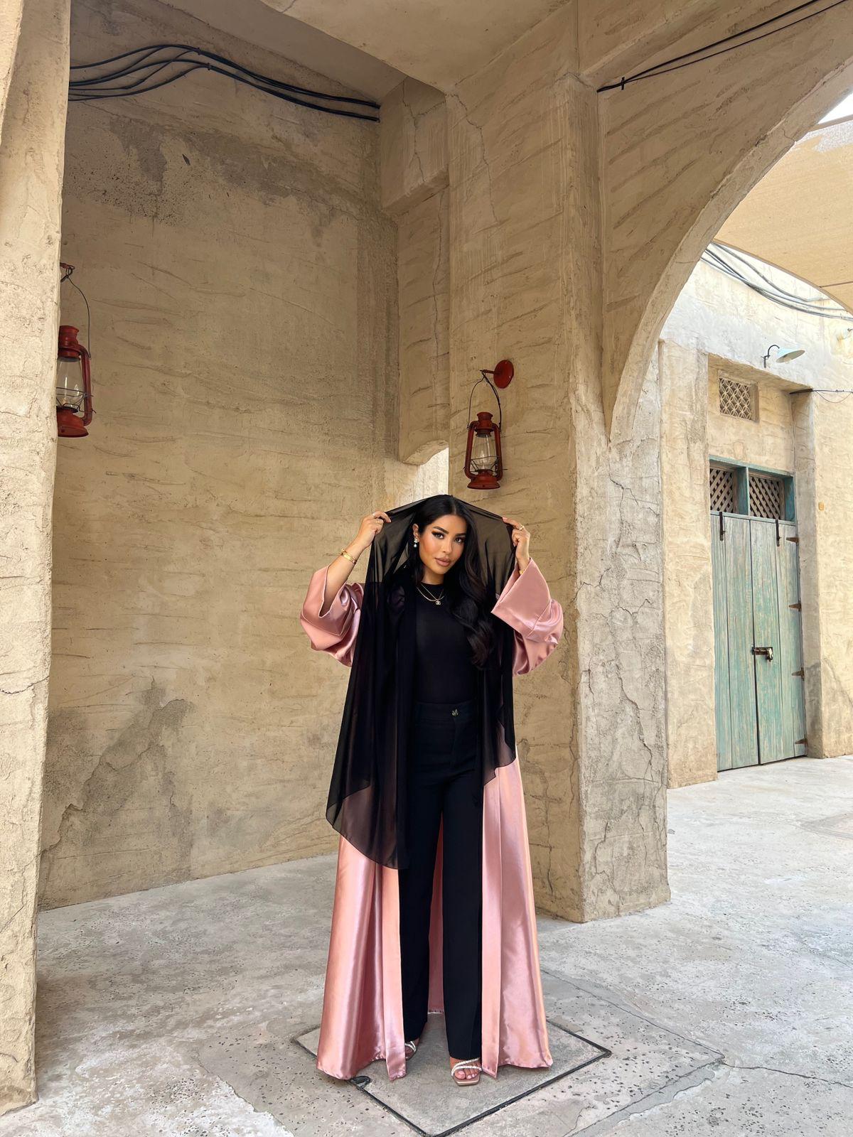 Shiny Pink Abaya