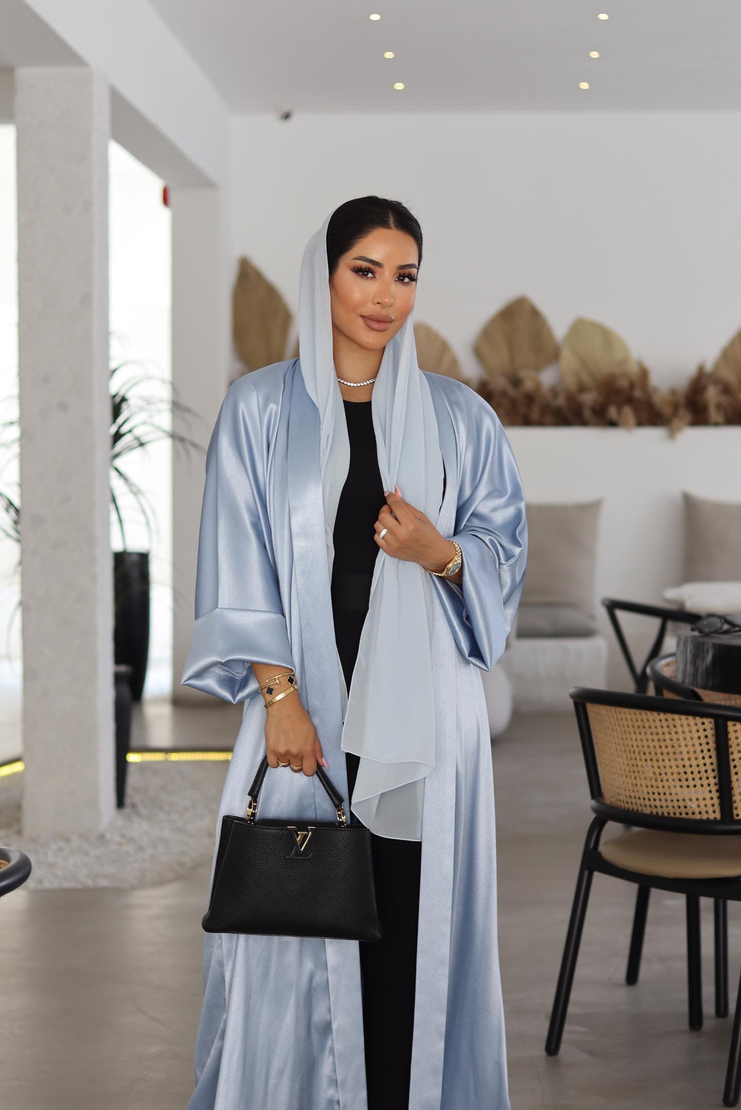Baby Blue Abaya