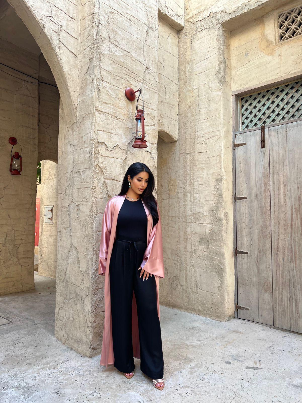 Shiny Pink Abaya