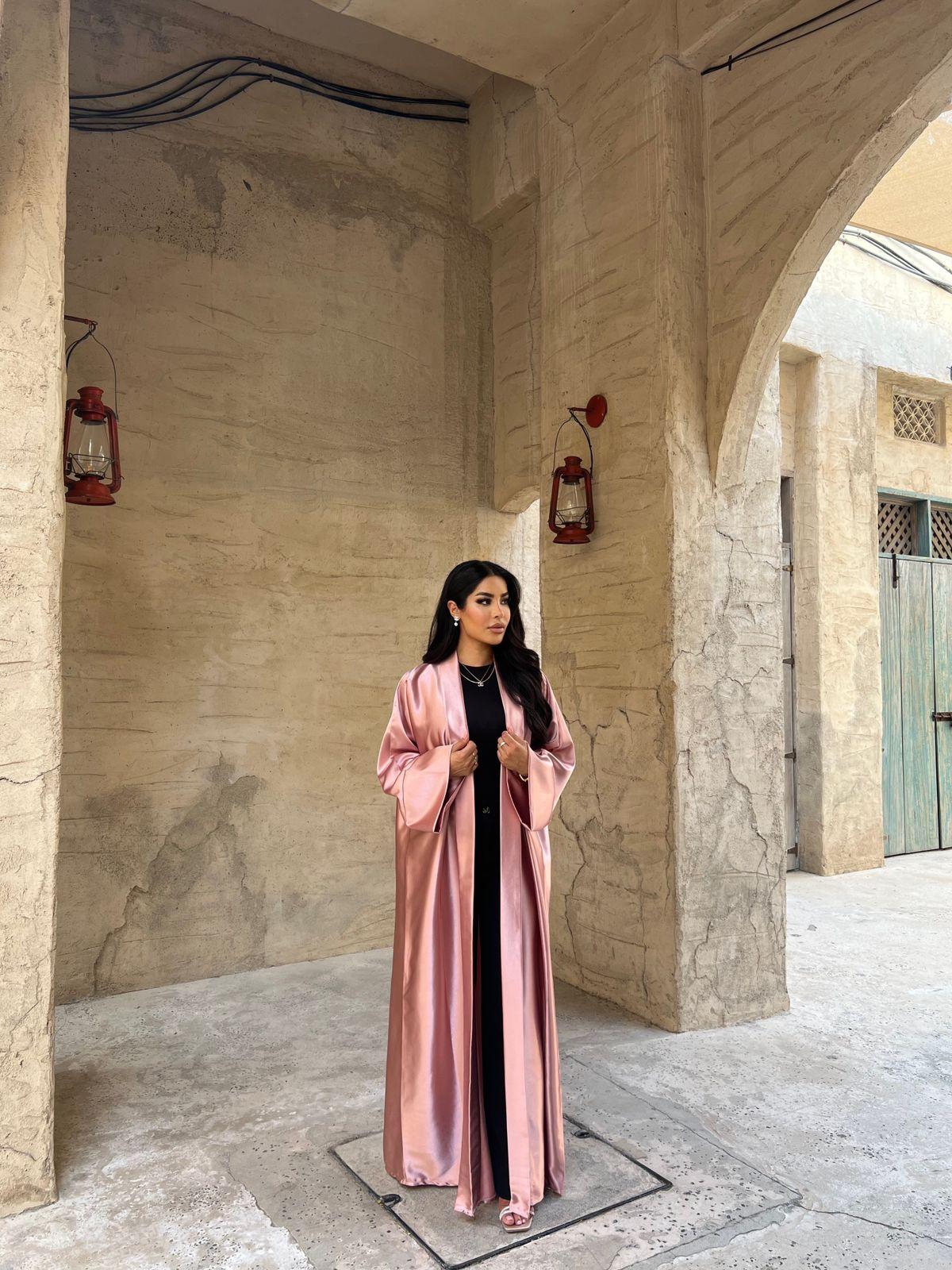 Shiny Pink Abaya